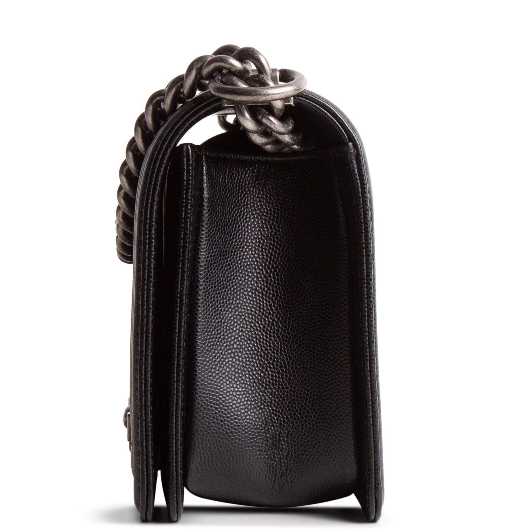 CHANEL Boy Bag Medium Quilted Caviar - Black