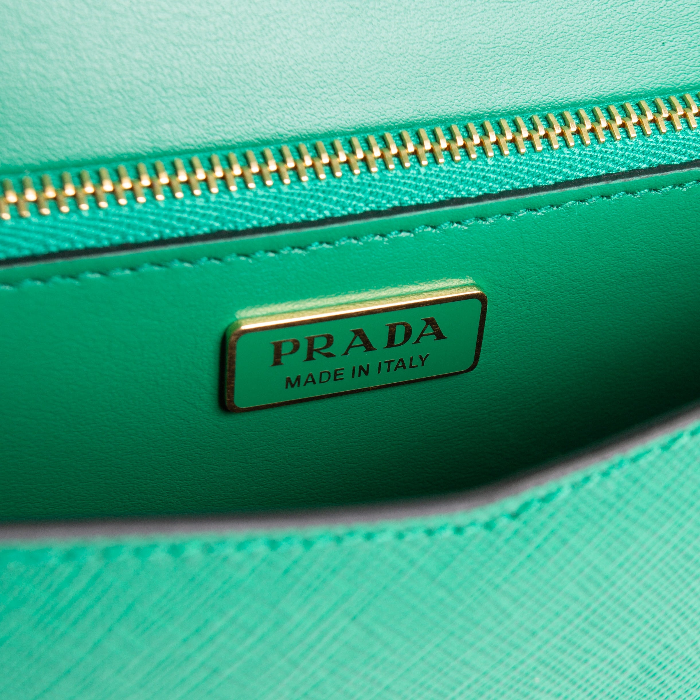 PRADA Mini Saffiano Leather Crossbody - Green