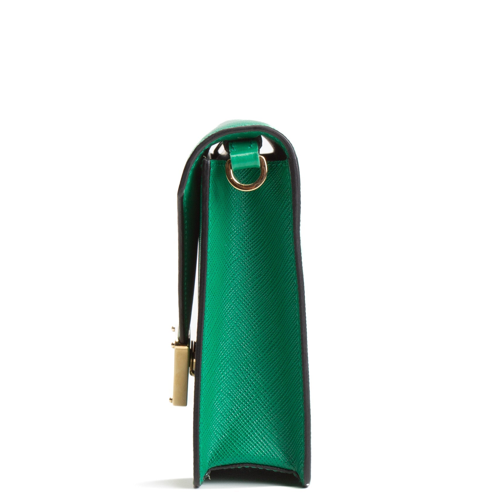 PRADA Mini Saffiano Leather Crossbody - Green