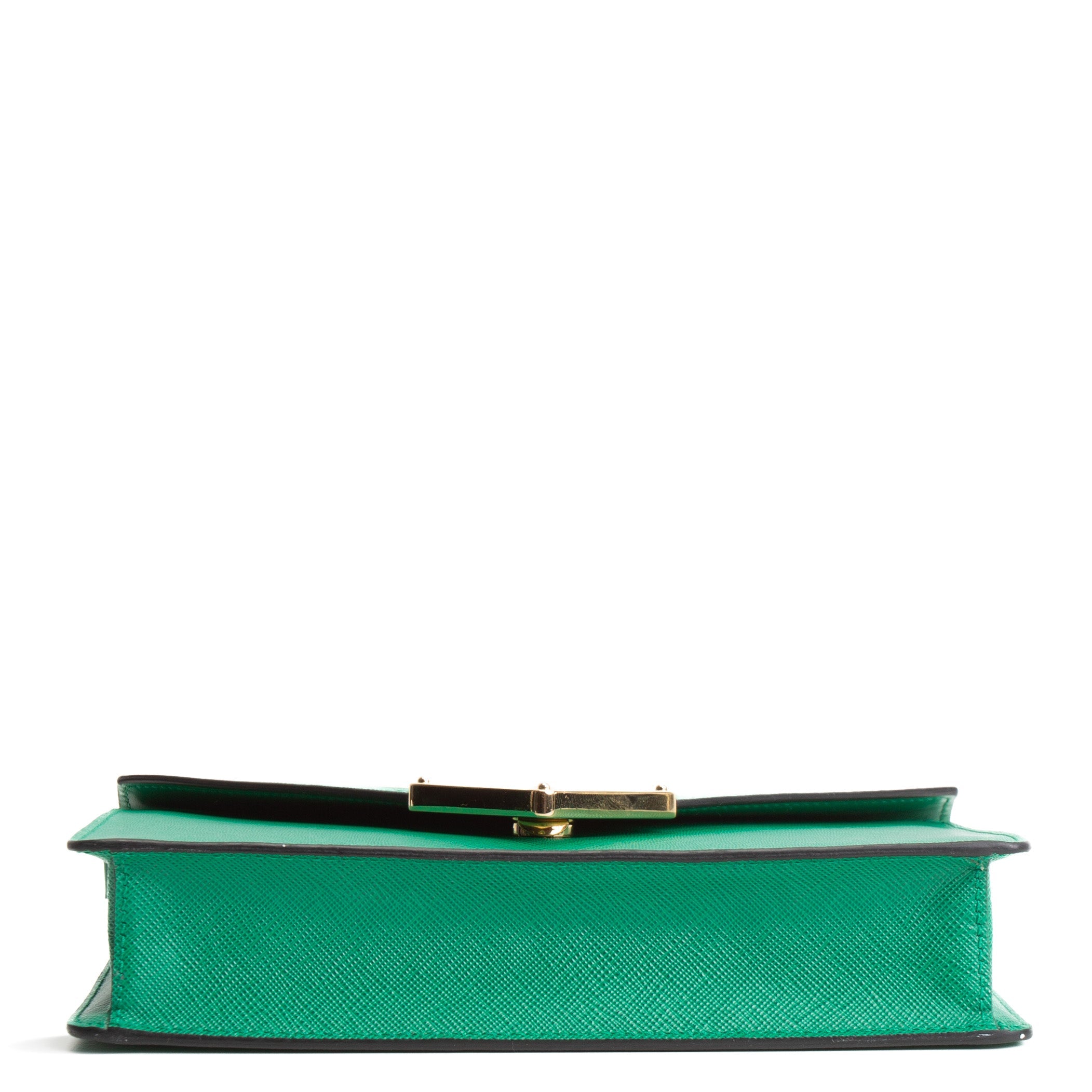 PRADA Mini Saffiano Leather Crossbody - Green
