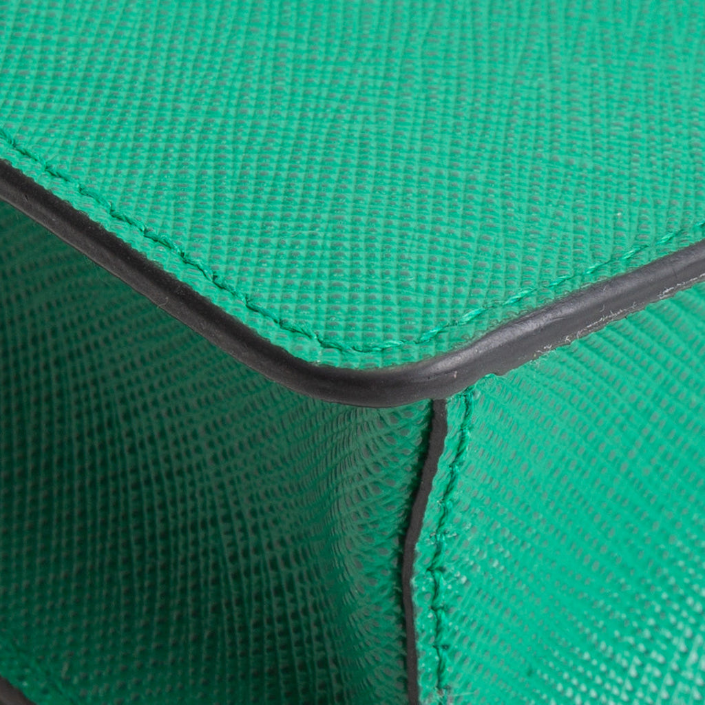 PRADA Mini Saffiano Leather Crossbody - Green