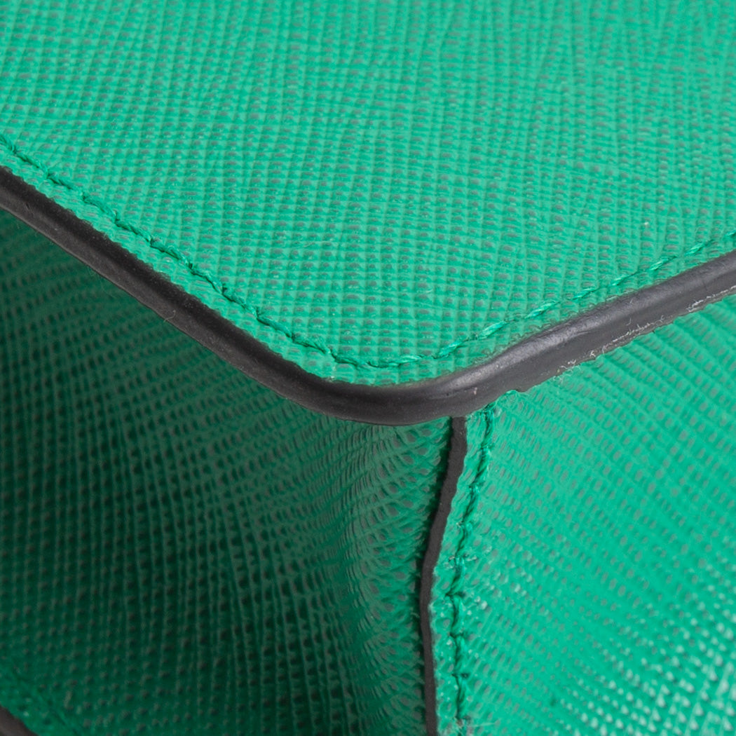 PRADA Mini Saffiano Leather Crossbody - Green