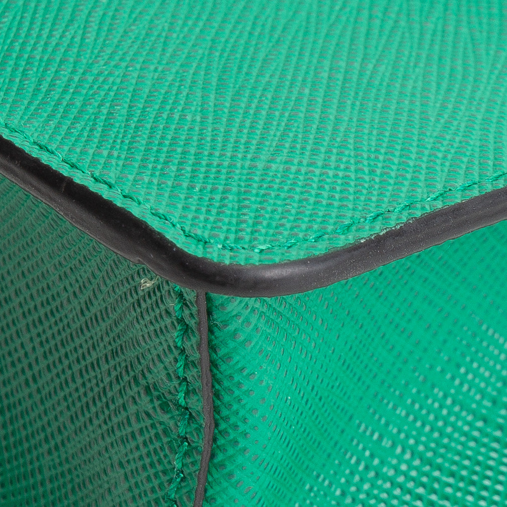PRADA Mini Saffiano Leather Crossbody - Green