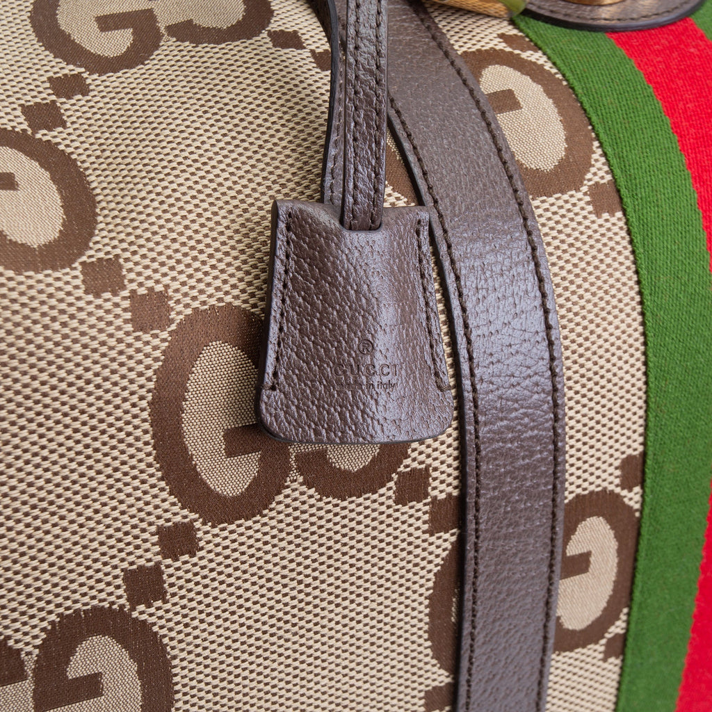 GUCCI Savoy Web Jumbo GG Large Duffle Bag