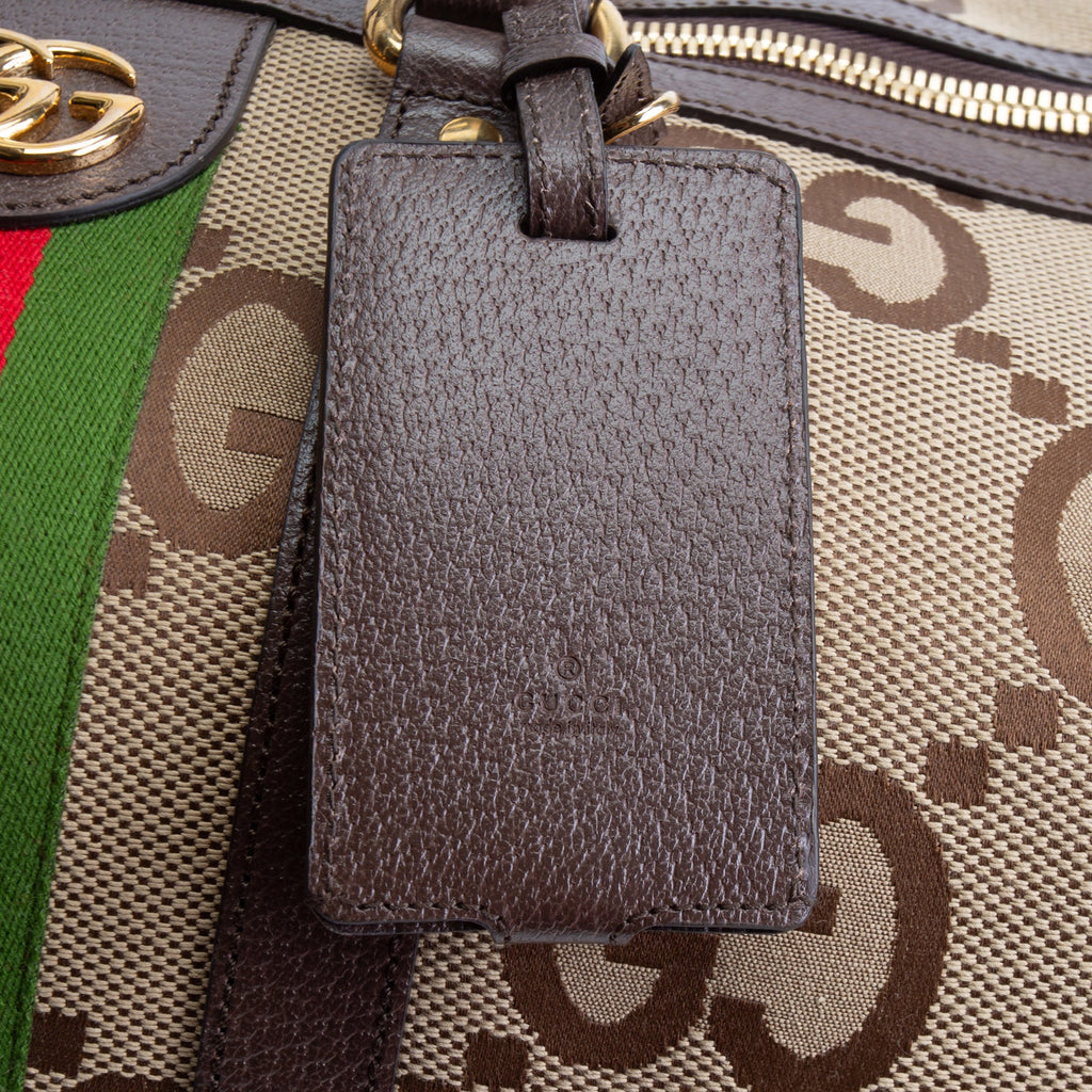GUCCI Savoy Web Jumbo GG Large Duffle Bag
