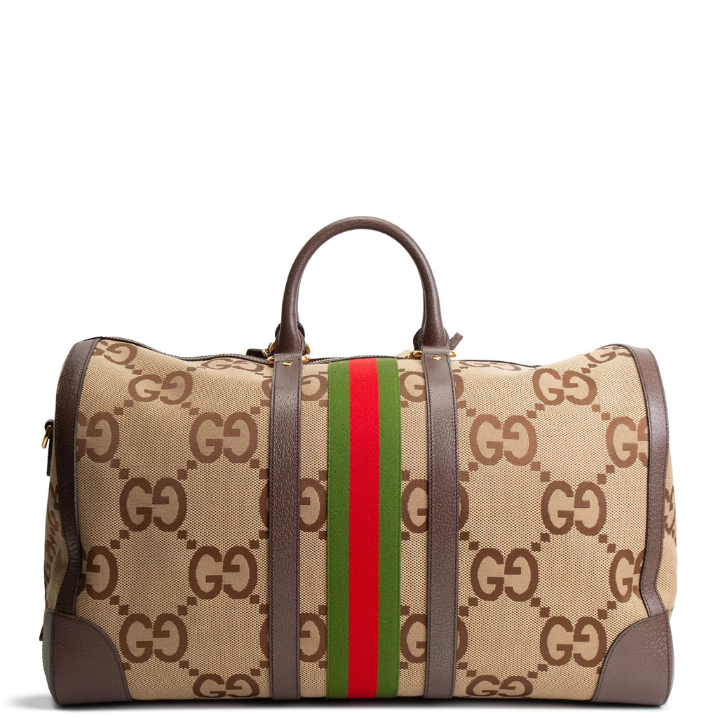 GUCCI Savoy Web Jumbo GG Large Duffle Bag