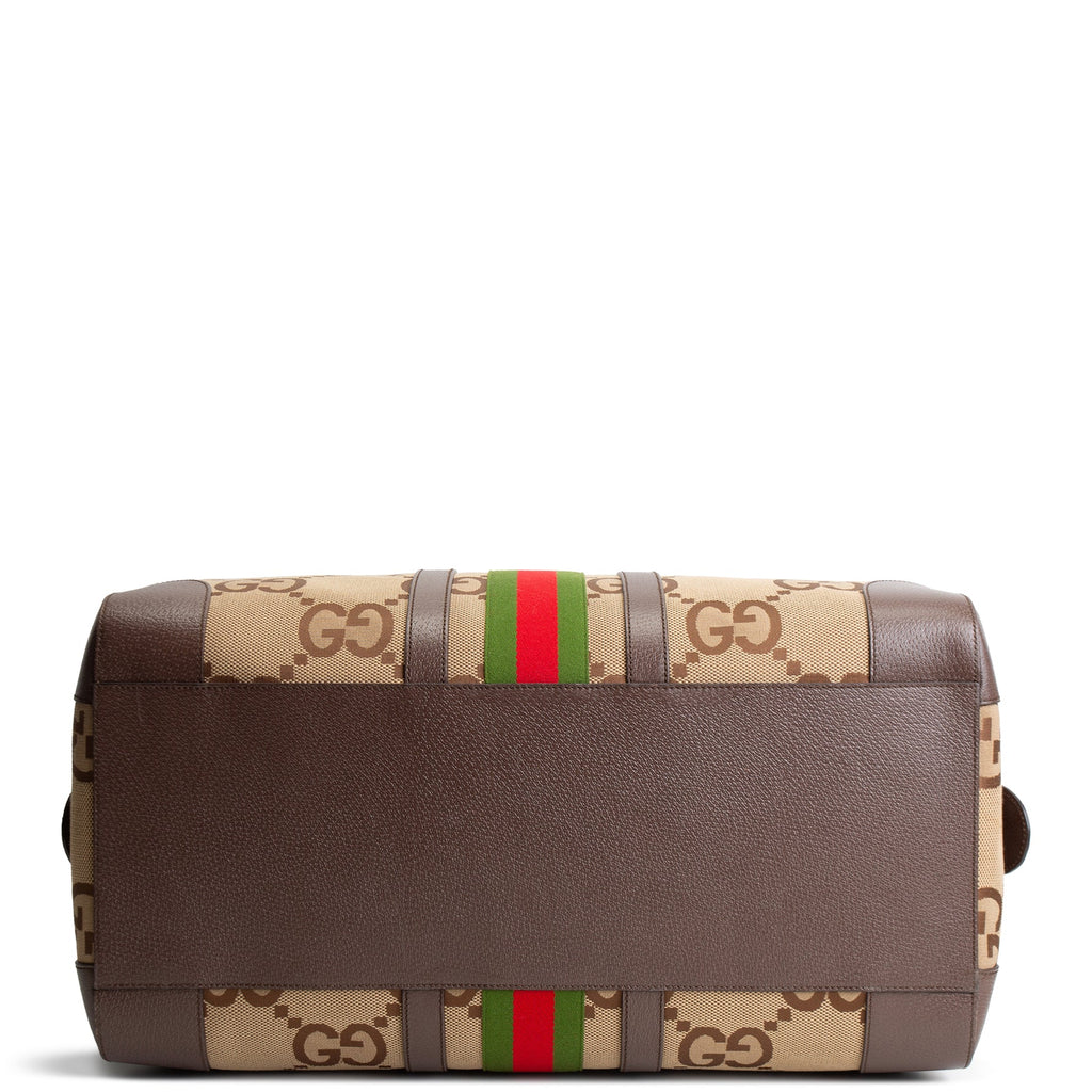 GUCCI Savoy Web Jumbo GG Large Duffle Bag