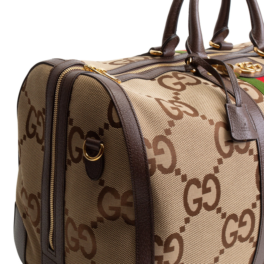 GUCCI Savoy Web Jumbo GG Large Duffle Bag