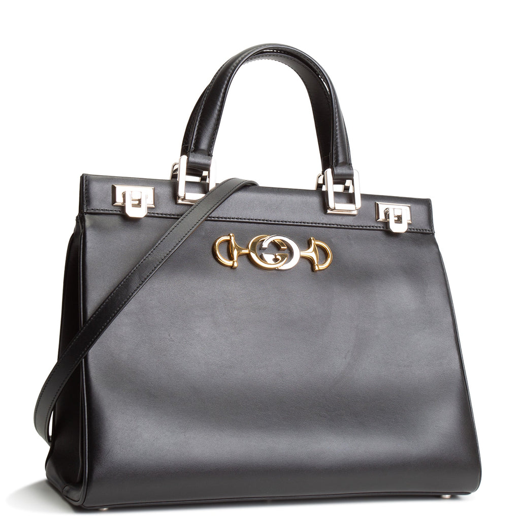 GUCCI Medium Zumi Satchel - Black