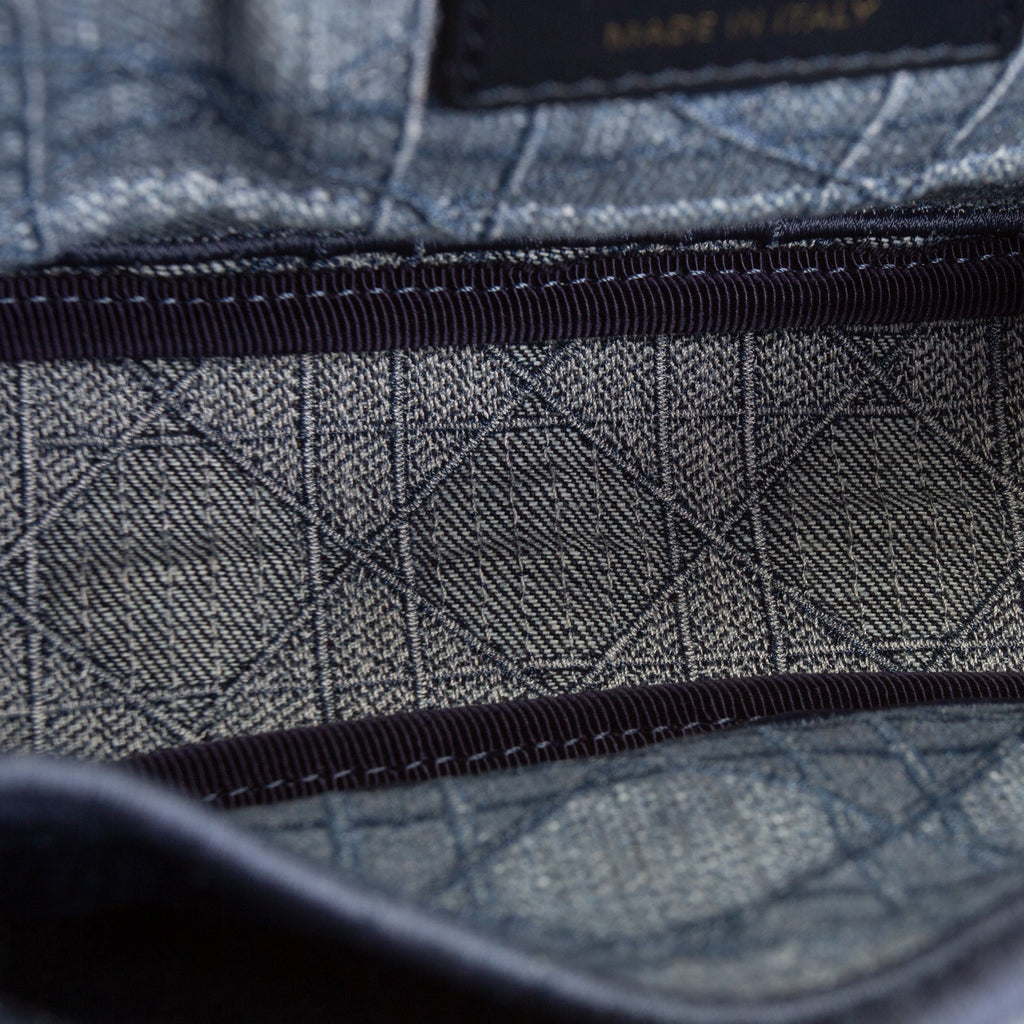 DIOR Small Denim Cannage Caro Bag