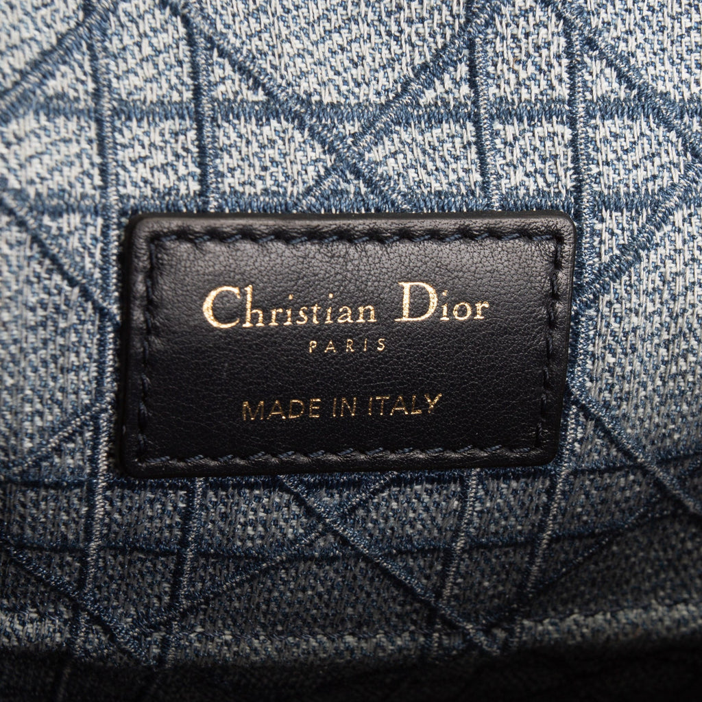 DIOR Small Denim Cannage Caro Bag