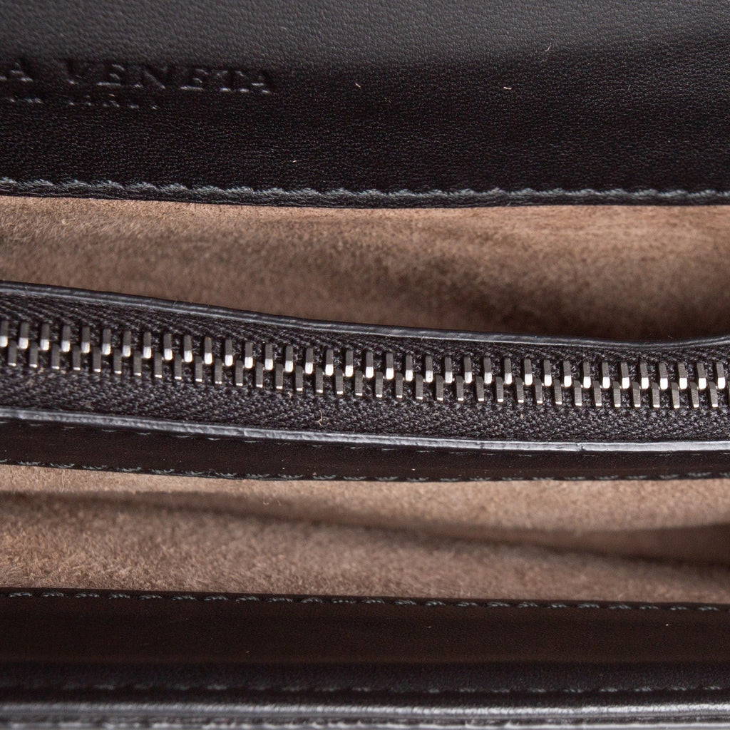 BOTTEGA VENETA Intrecciato Olimpia Studded Knot Bag - Black