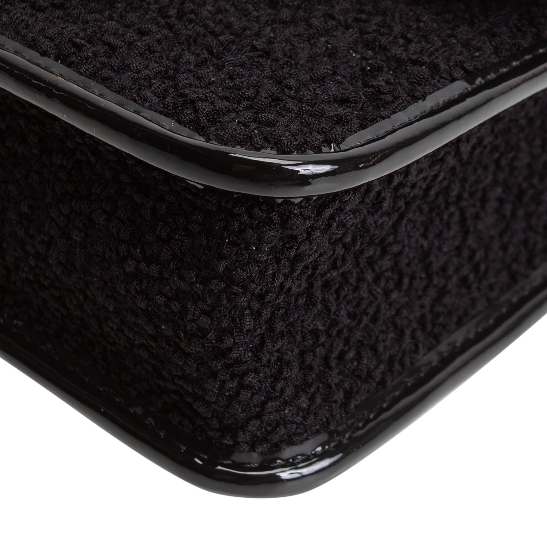 CHANEL Tweed Top Handle School Memory Flap Bag - Black