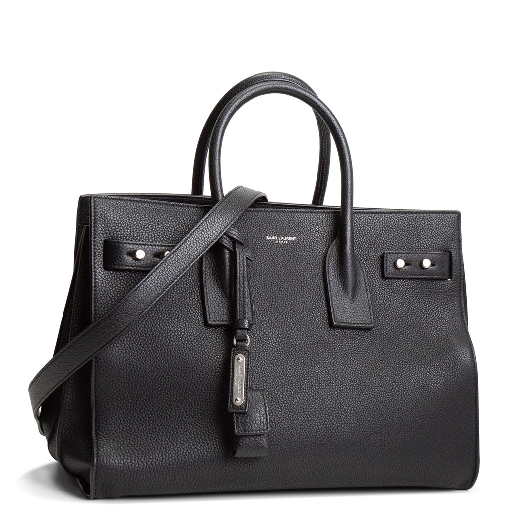 SAINT LAURENT Supple Grained Leather Sac De Jour - Small