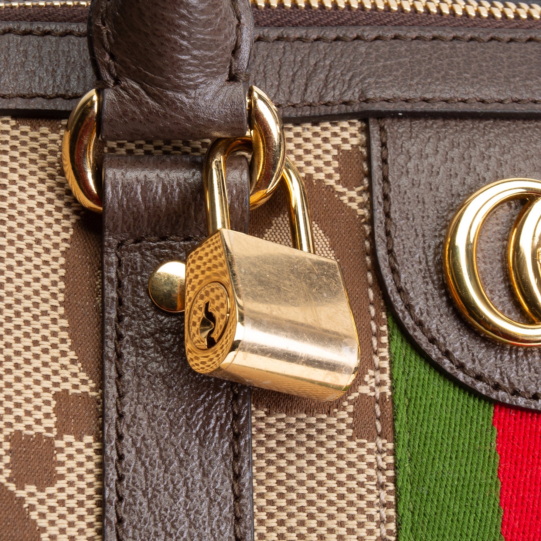 GUCCI Jumbo GG Medium Savoy Duffle Bag - Beige & Ebony