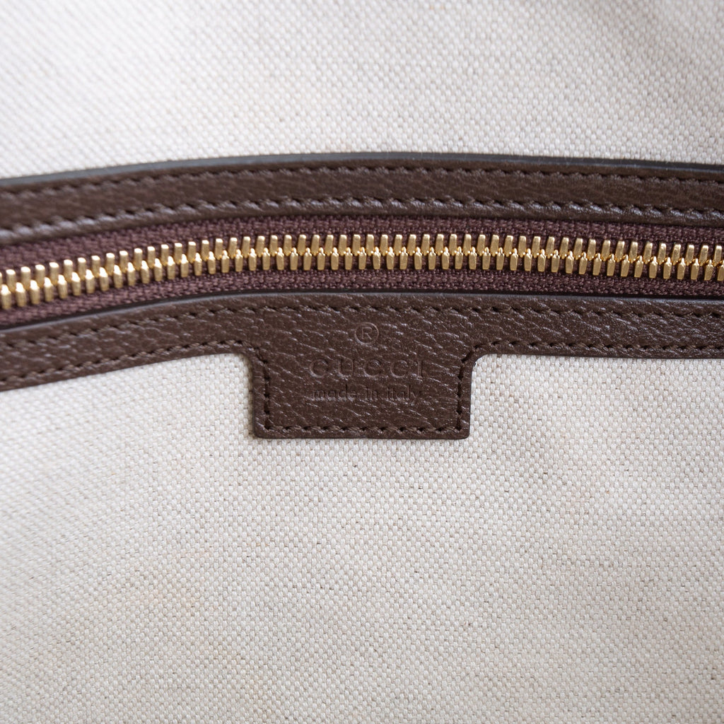 GUCCI Jumbo GG Medium Savoy Duffle Bag - Beige & Ebony