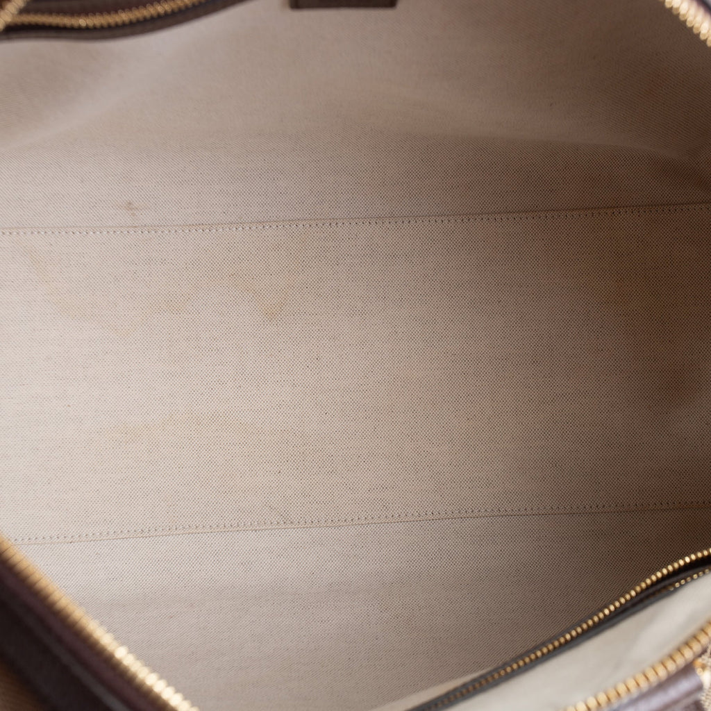 GUCCI Jumbo GG Medium Savoy Duffle Bag - Beige & Ebony