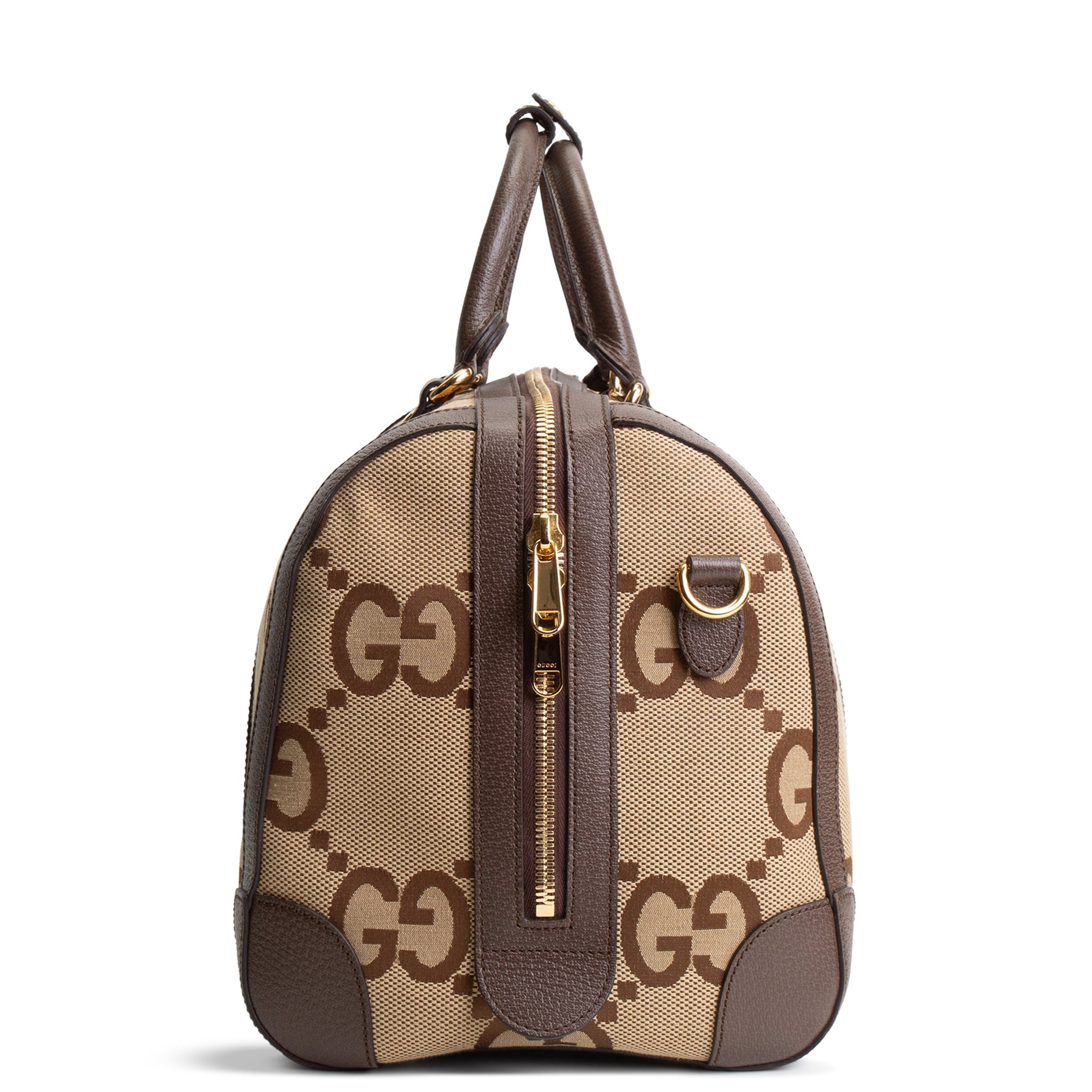GUCCI Jumbo GG Medium Savoy Duffle Bag - Beige & Ebony