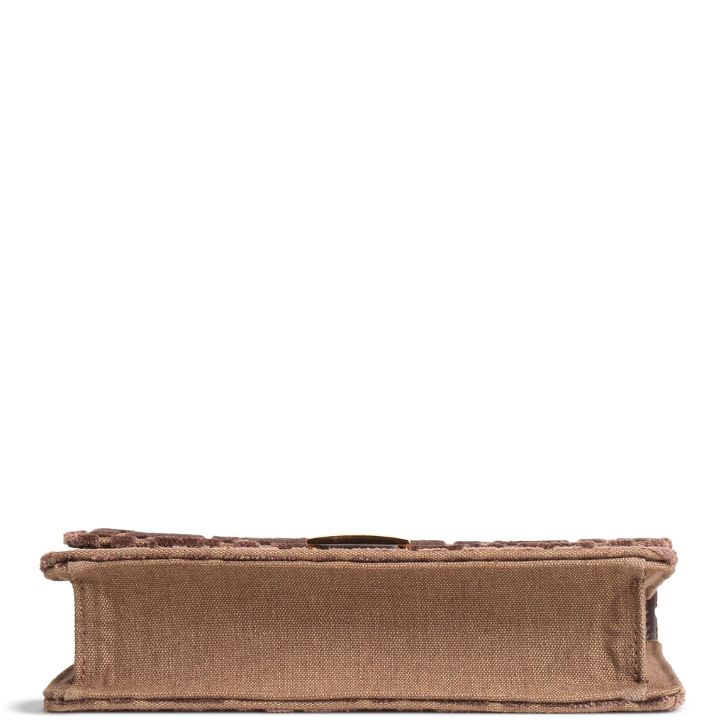 FENDI Jacquard FF Velvet Wallet on Chain