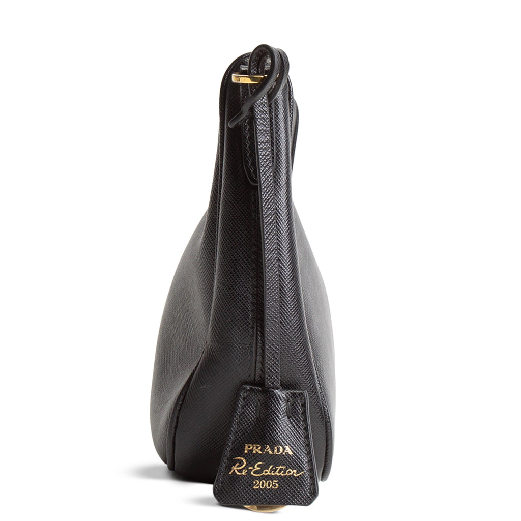PRADA Saffiano Lux Re-Edition 2005 Crossbody - Black