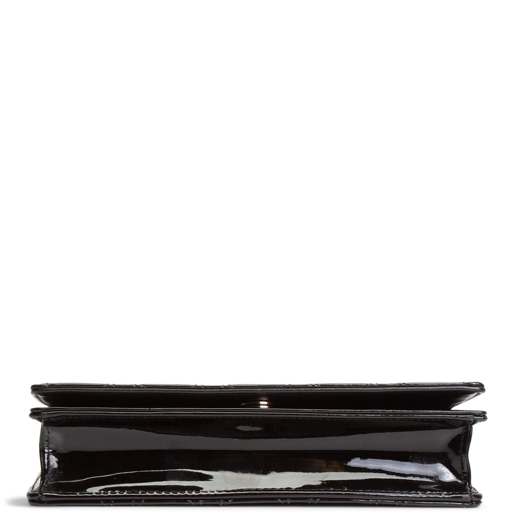DIOR Patent Leather Lady Dior Pouch w/ Chain Patent