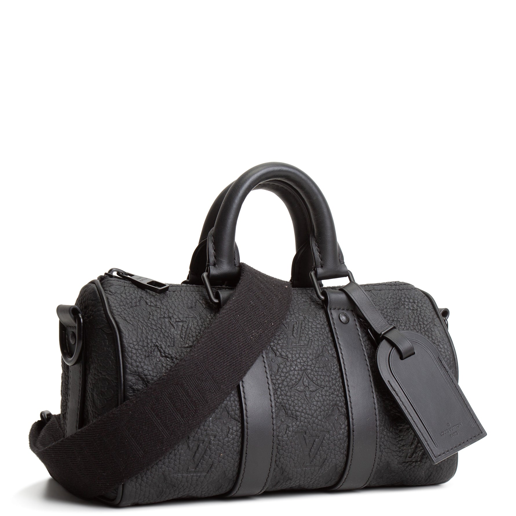 LOUIS VUITTON Taurillon Keepall Bandouliere 25 - Black
