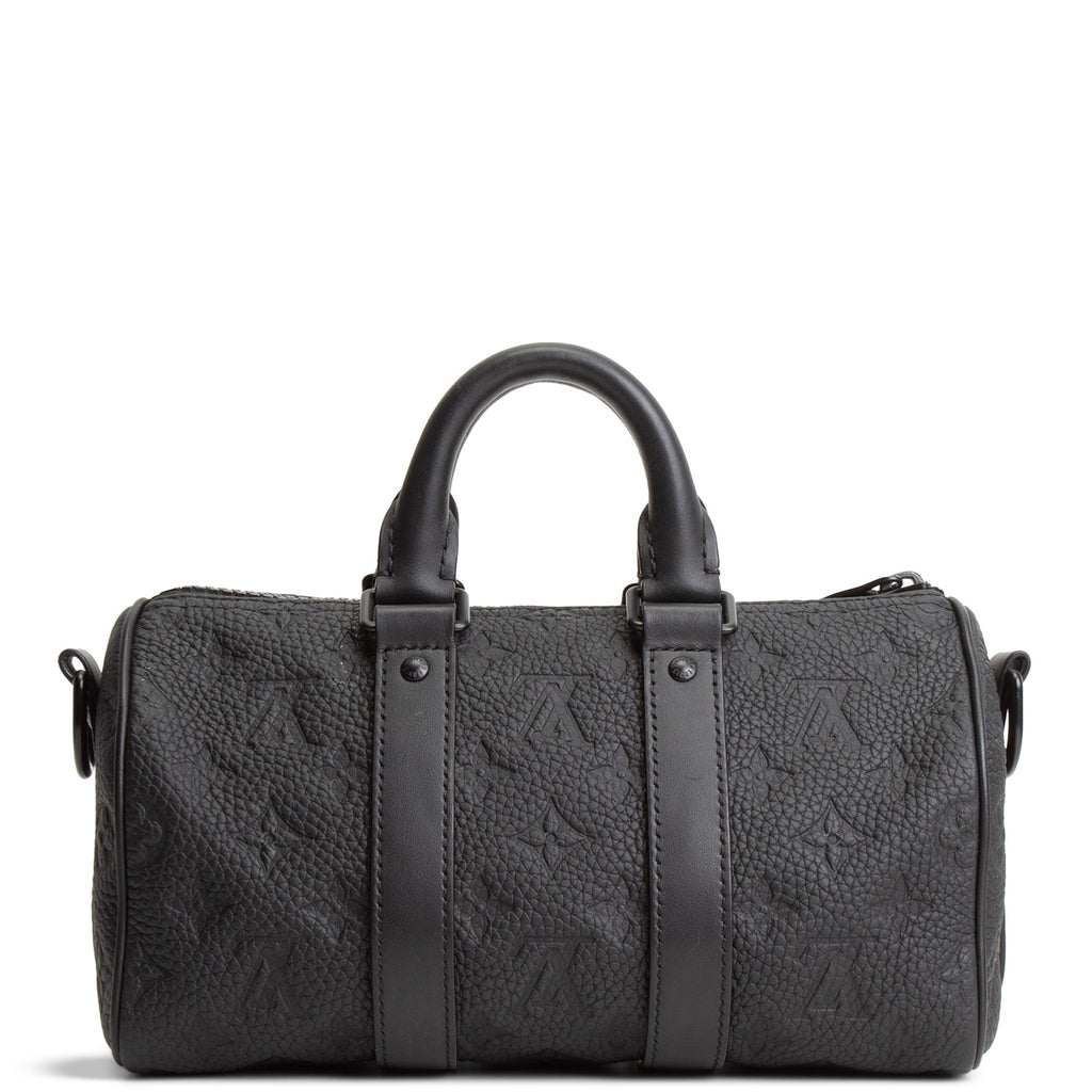 LOUIS VUITTON Taurillon Keepall Bandouliere 25 - Black