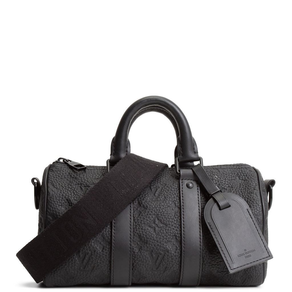 LOUIS VUITTON Taurillon Keepall Bandouliere 25 - Black