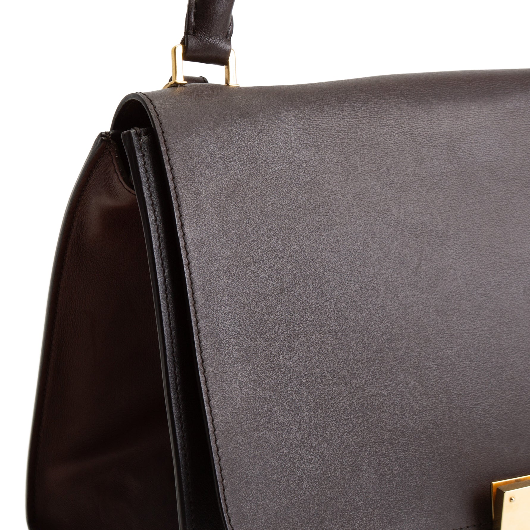 CELINE Trapeze Medium Top Handle - Brown & Black