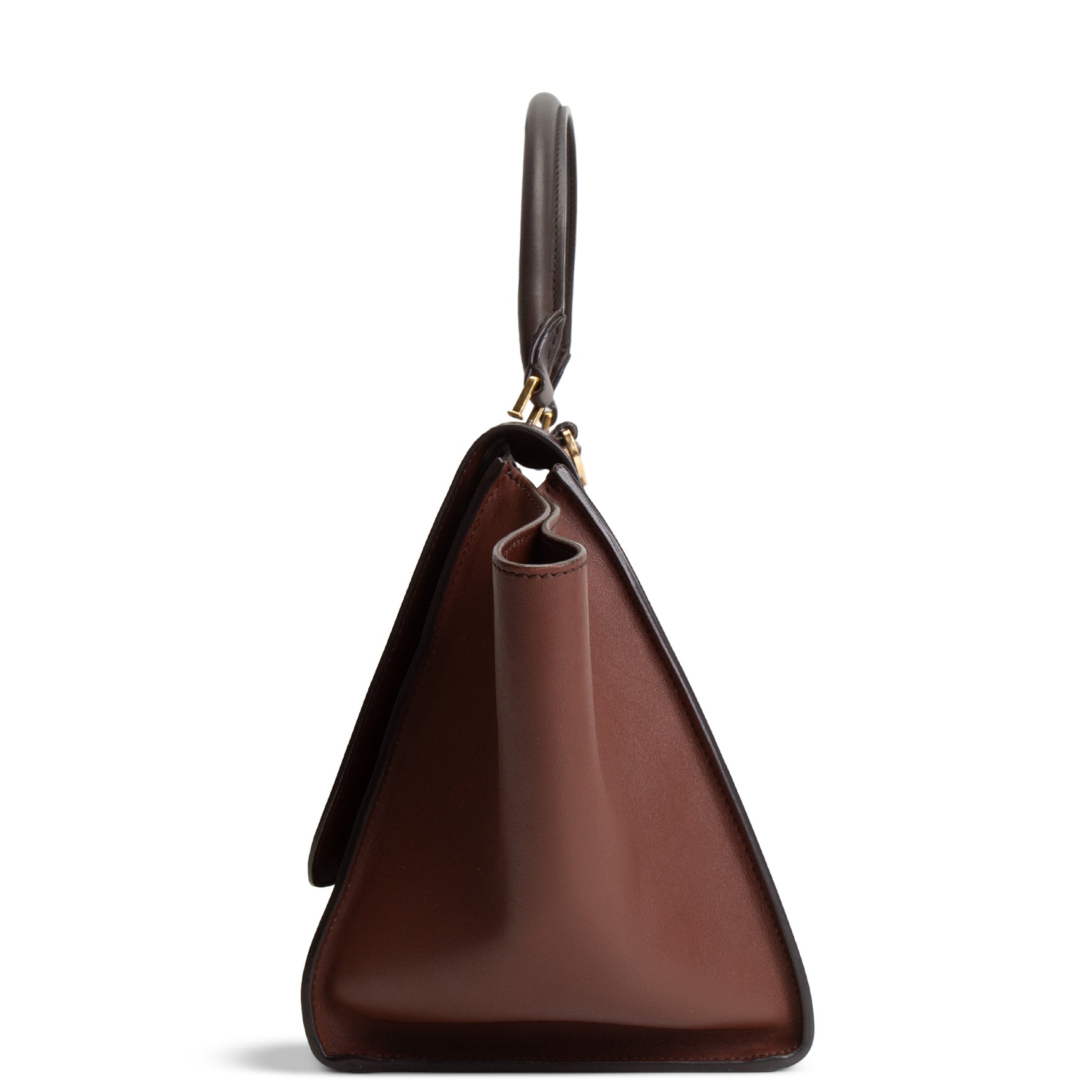 CELINE Trapeze Medium Top Handle - Brown & Black