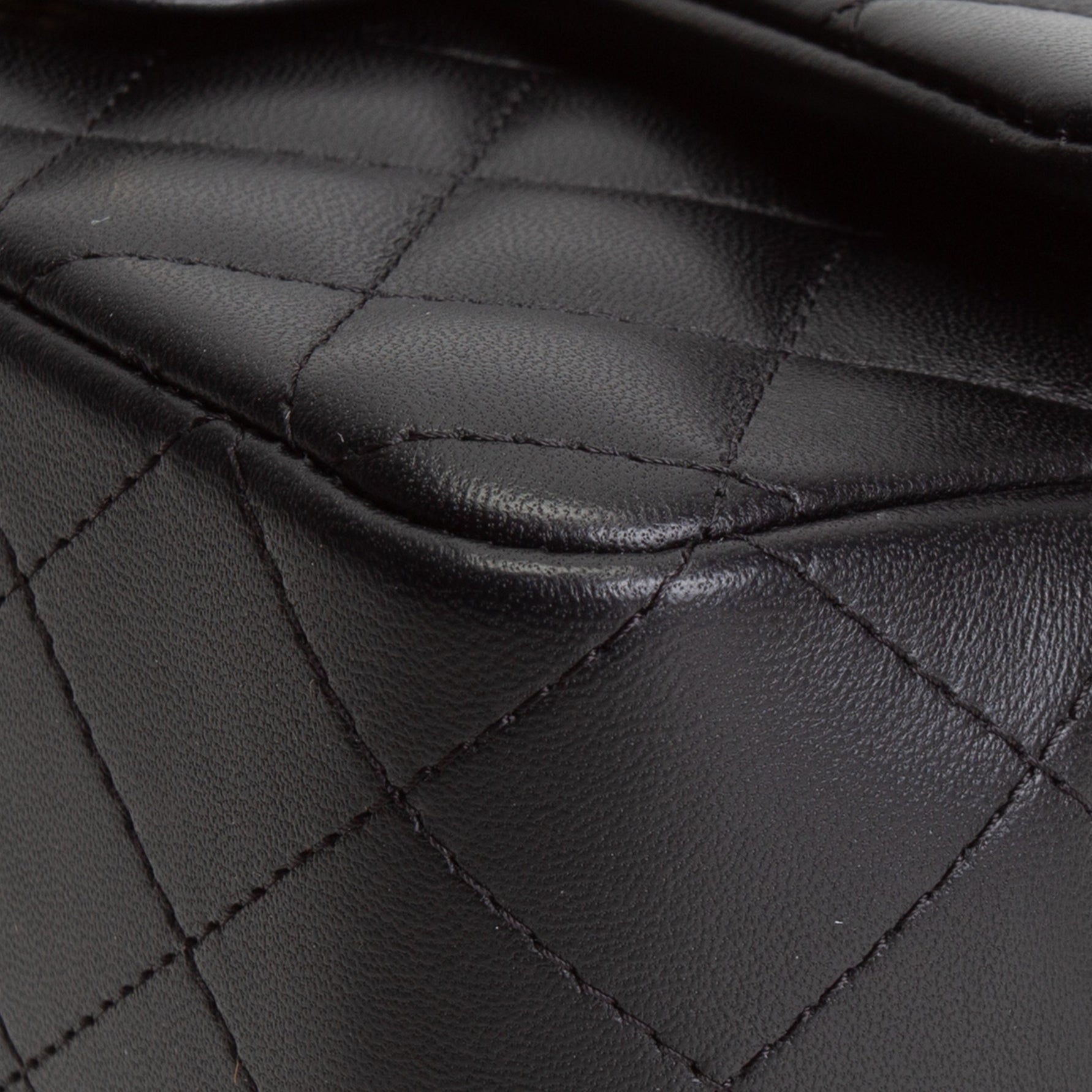 CHANEL Quilted Lambskin Rectangular Flap Top Handle Mini - Black