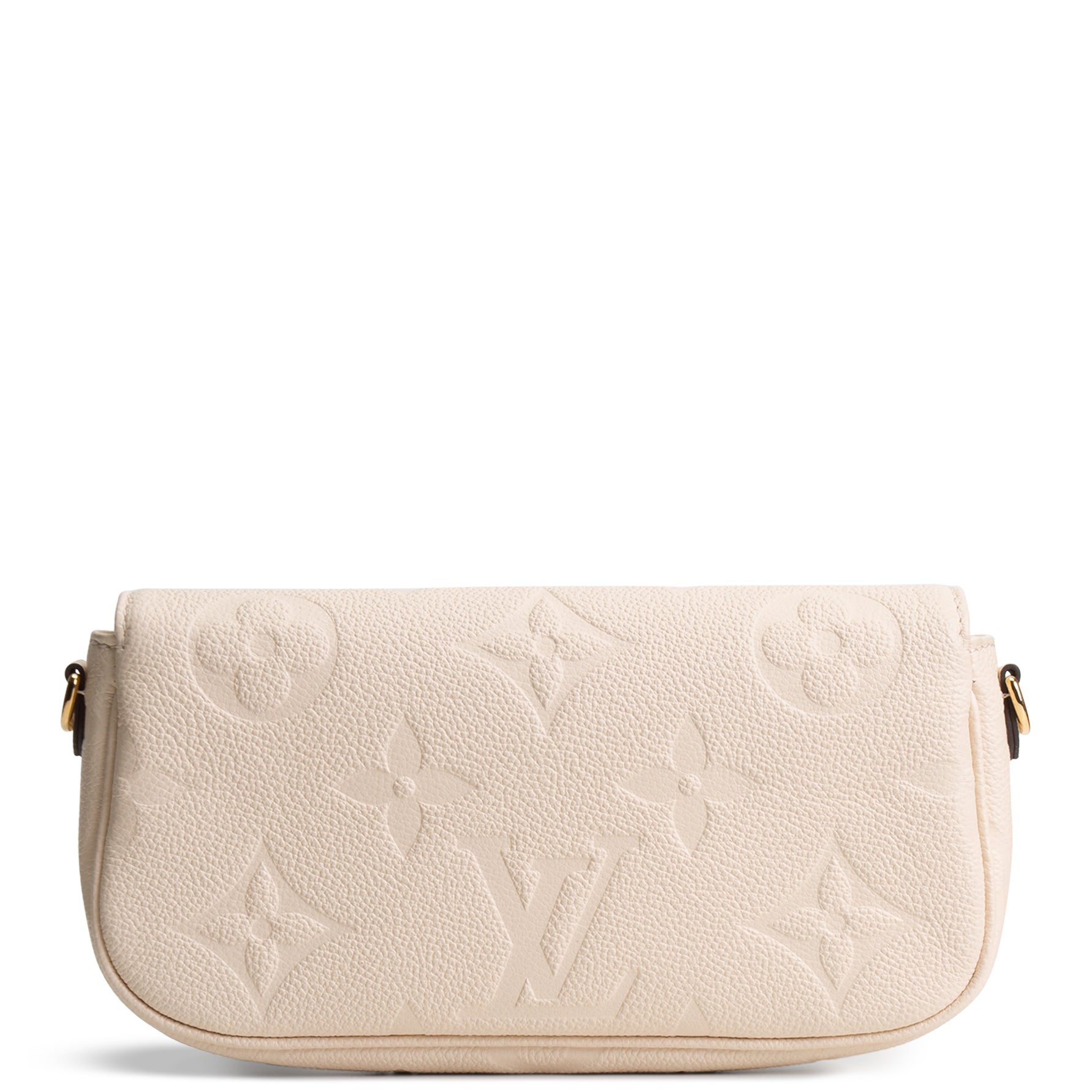 LOUIS VUITTON Giant Empreinte Monogram Ivy Wallet On Chain - Ivory