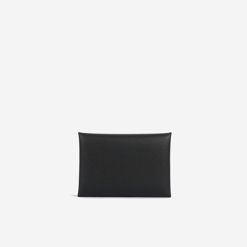 Calvi Card Holder Duo - Noir Epsom | Palladium Hardware