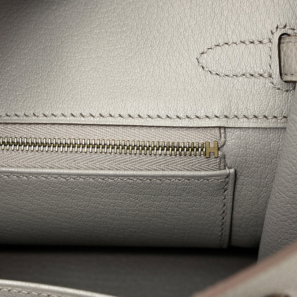 HERMÈS Birkin 25 Gris Perle (80) Togo Gold hardware W (2024)
