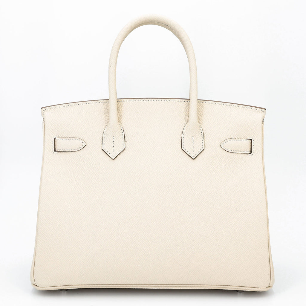 HERMÈS Birkin 30 Craie (10) Epsom Palladium hardware K (2025)