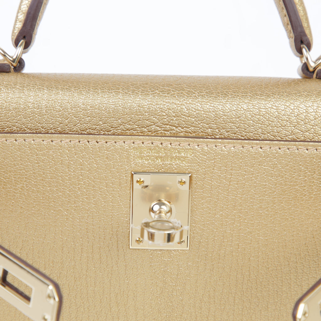 HERMÈS Mini Kelly II Dore (Y9) Chamkila Permabrass hardware W (2024)