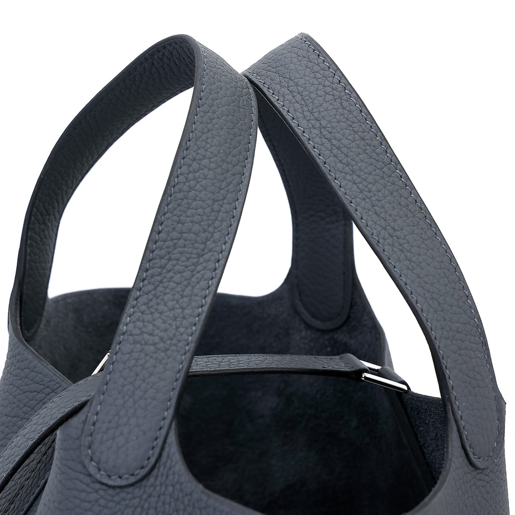 HERMÈS Picotin Lock PM Gris misty (H0) Clemence Palladium hardware W (2024)