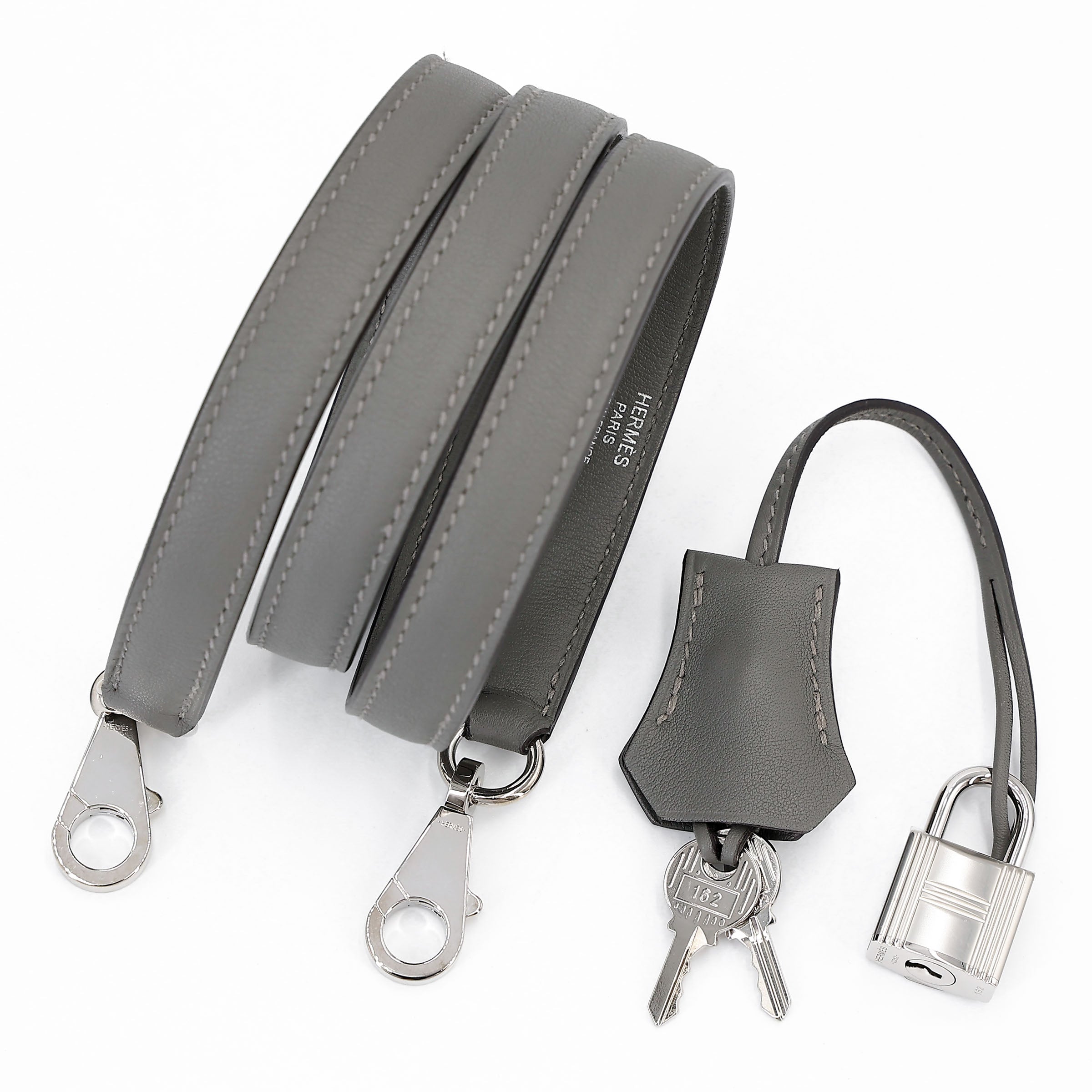 HERMÈS Limited Edition Kelly 25 Padded Sellier Gris Meyer (0L) Swift Palladium hardware B (2023)