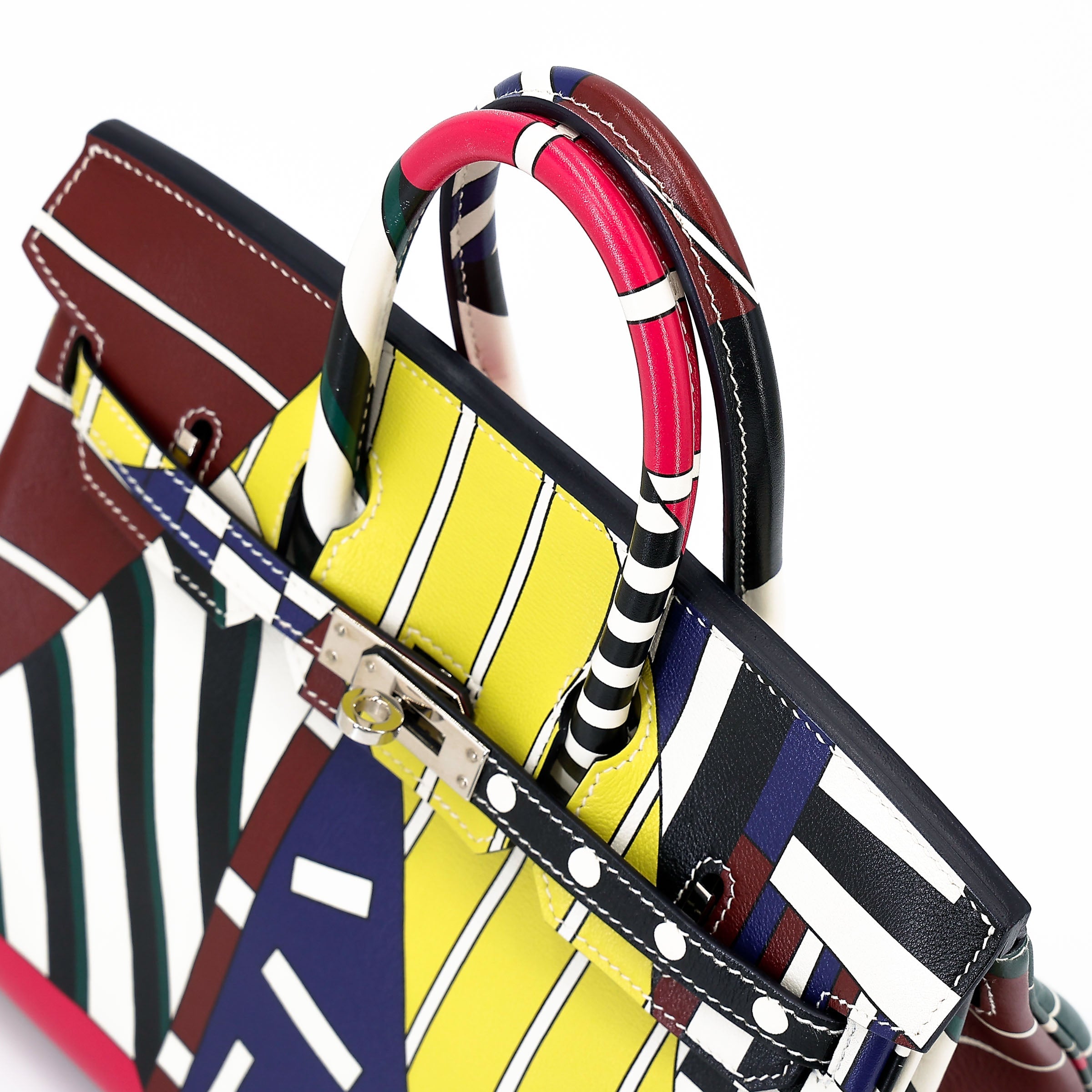 HERMÈS Limited Edition Birkin 25 One Two Three and Away We Go Multi-color Swift Palladium hardware D (2019)