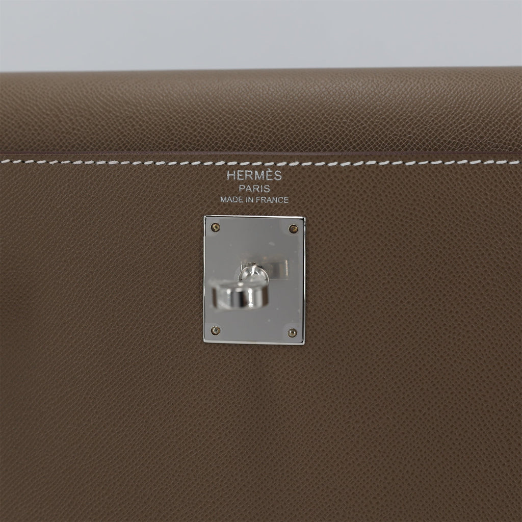 HERMÈS Kelly Elan Etoupe (18) Madame Palladium (2024)