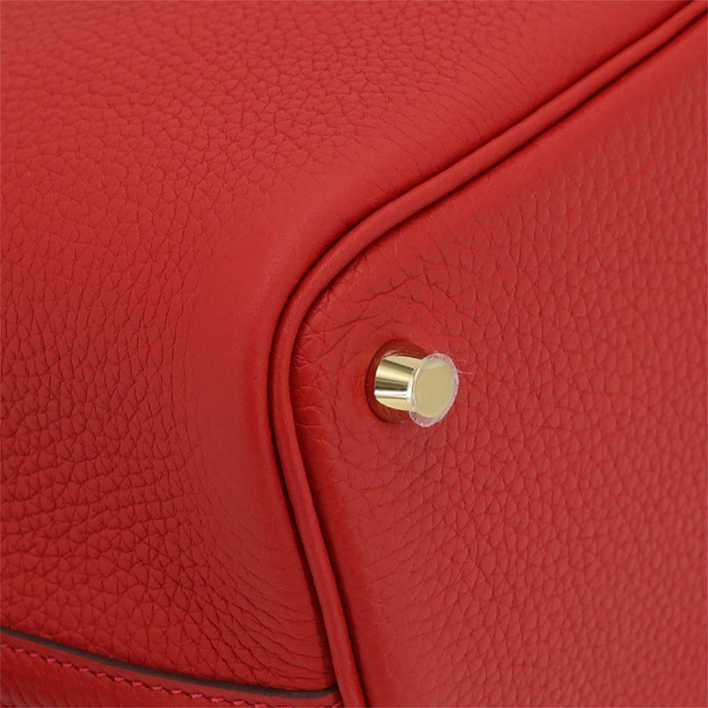 HERMÈS Picotin Lock PM Vermillon (5E) Clemence Gold hardware W (2024)