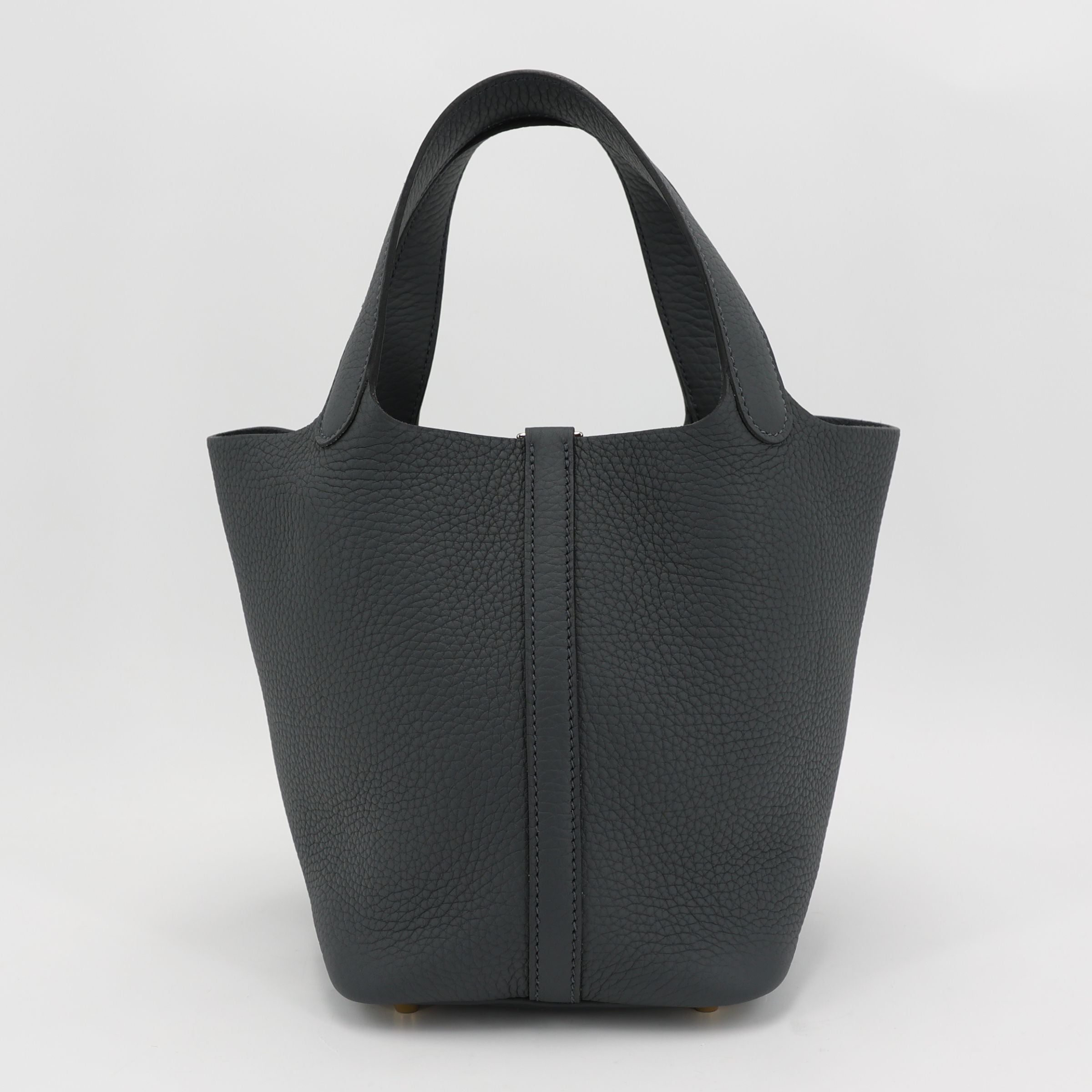 HERMÈS Picotin Lock PM Gris misty (H0) Clemence Permabrass hardware W (2024)