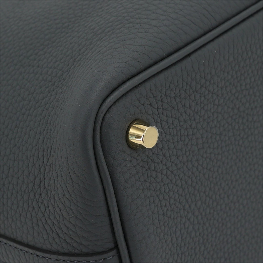 HERMÈS Picotin Lock PM Gris misty (H0) Clemence Permabrass hardware W (2024)