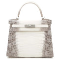 HERMÈS Kelly 28 Himalaya Matte Niloticus Crocodile Palladium hardware Z (2021)