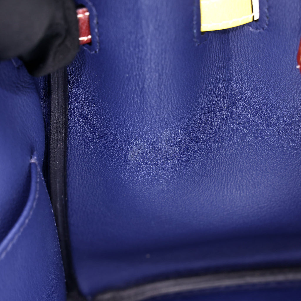HERMÈS Limited Edition Birkin 25 One Two Three and Away We Go Multi-color Swift Palladium hardware D (2019)