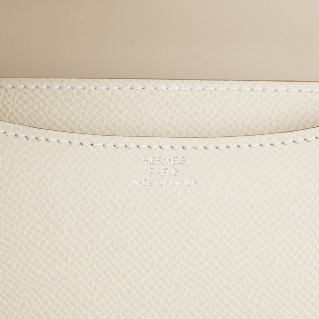 HERMÈS Constance Mini Craie (10) Epsom Lacquer Hardware Palladium hardware K (2025)