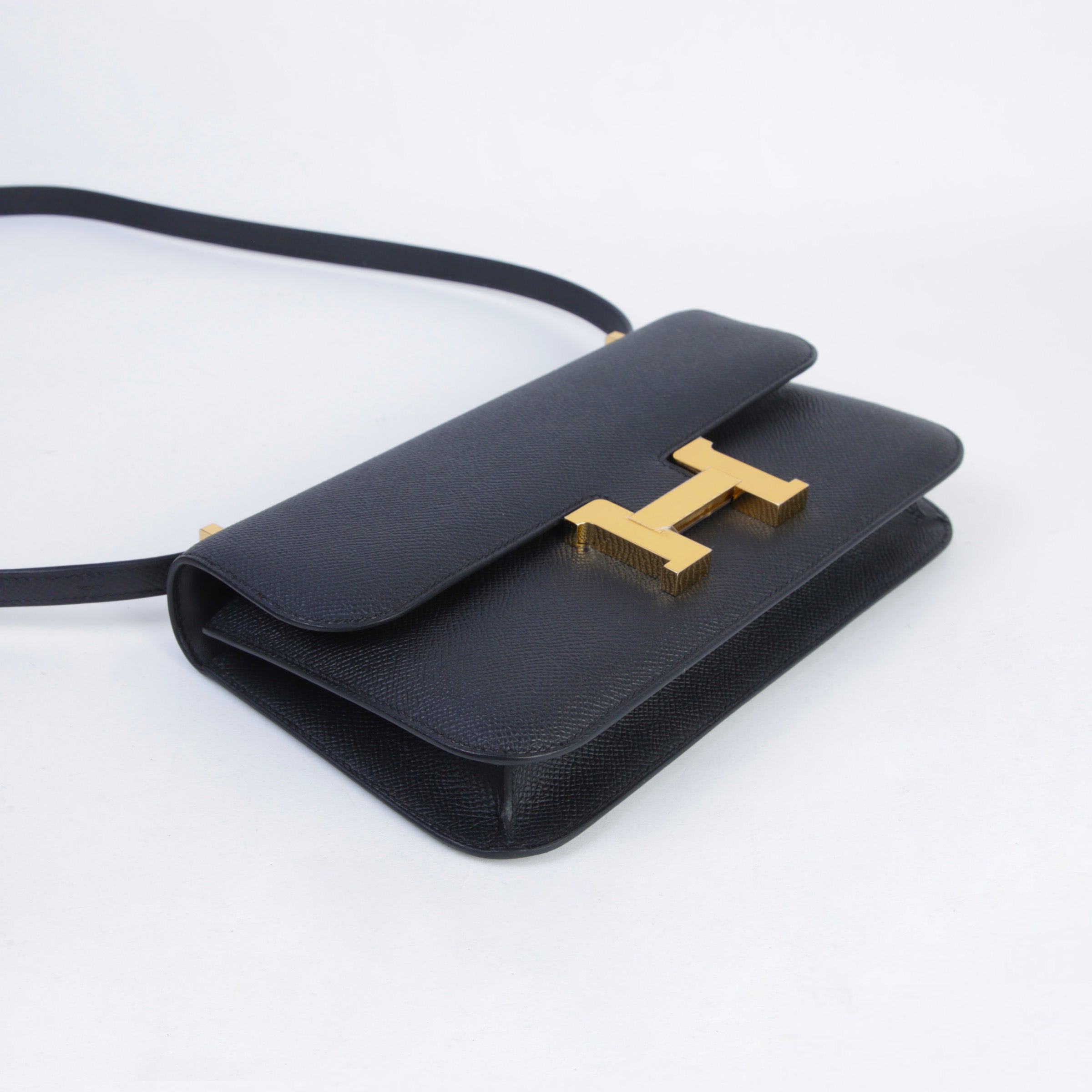 HERMÈS Constance Elan Noir (89) Epsom Gold hardware K (2025)