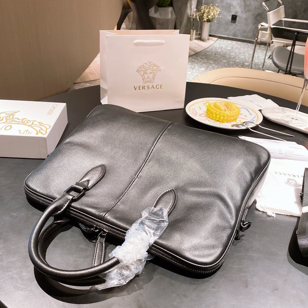Versace laptop leather bag