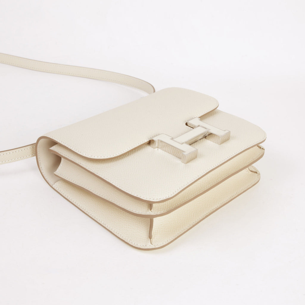 HERMÈS Constance Mini Craie (10) Epsom Lacquer Hardware Palladium hardware K (2025)