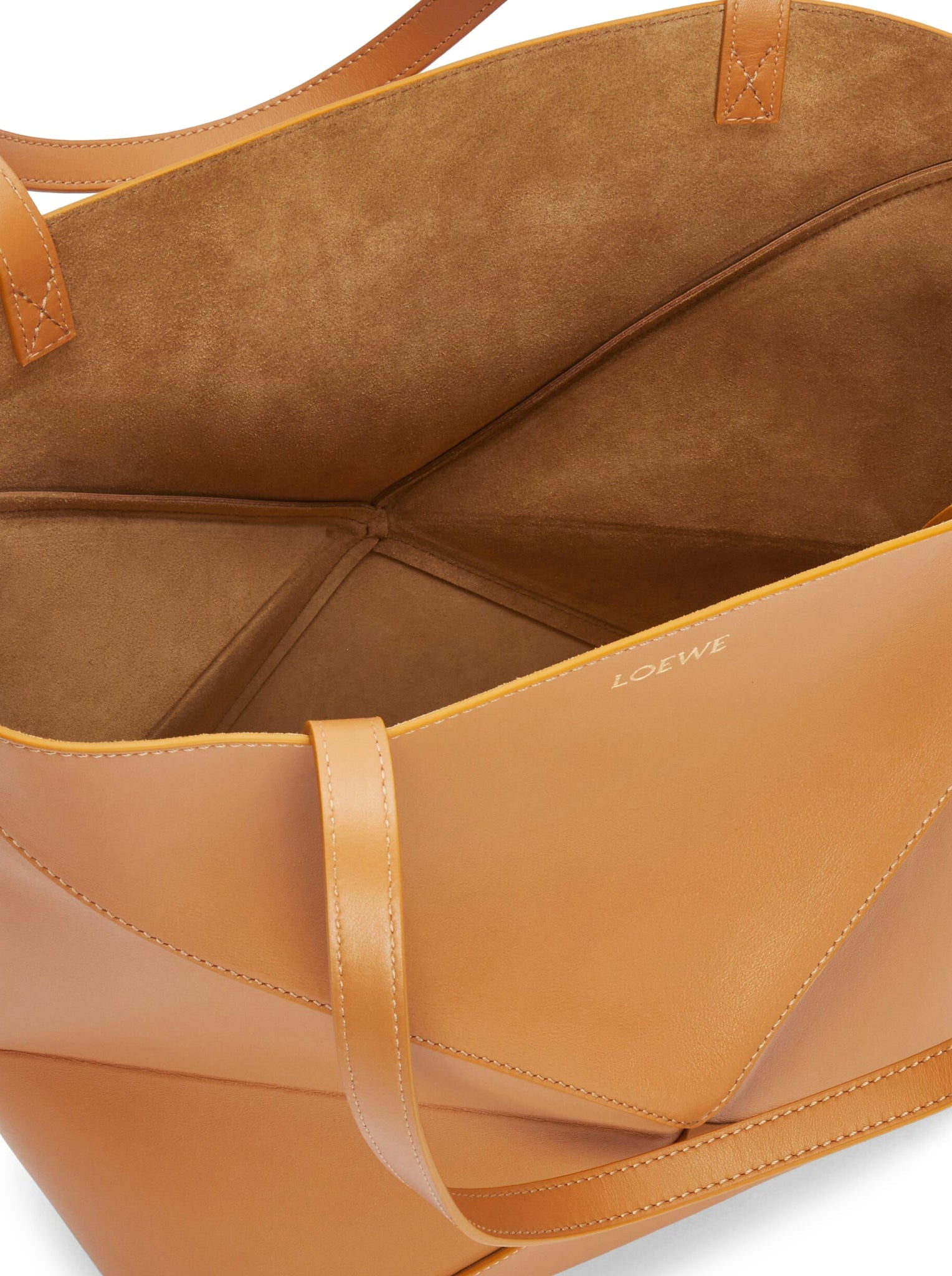 PUZZLE FOLD TOTE BAG IN POLISHED CALFSKIN